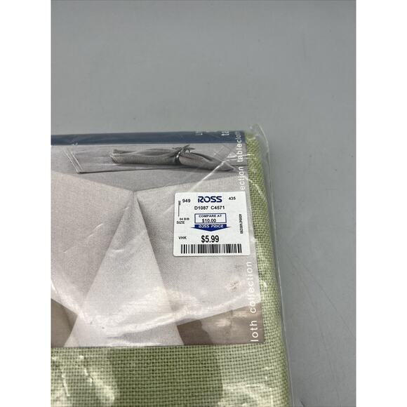 Lintex Tablecloth Simplicity Collection 100% Cotton Green Rectangular 52x70 - Picture 4 of 7